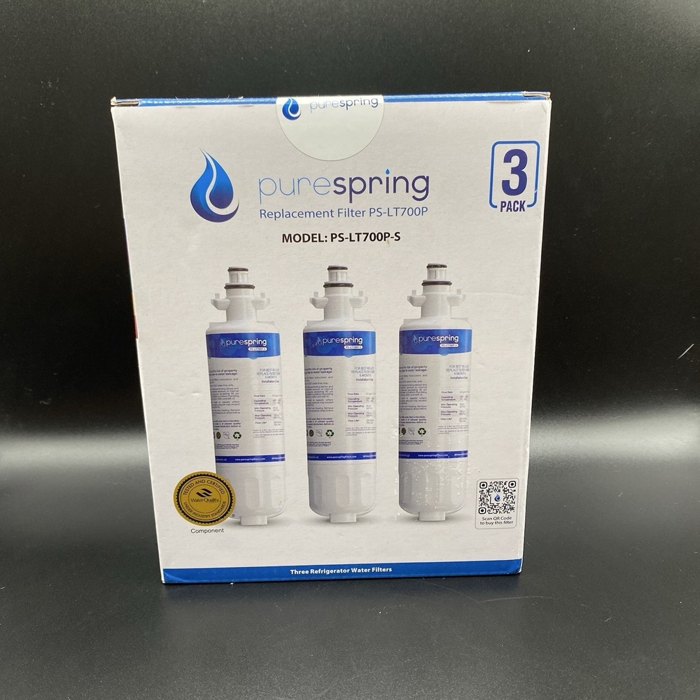 Pure Spring Filter PS-LT700P 3 Pack NEW SEALED